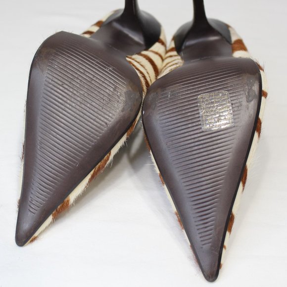 Aldo Ariane Brown & Cream Zebra Print Stilettos Size 35 Euro - Picture 11 of 11